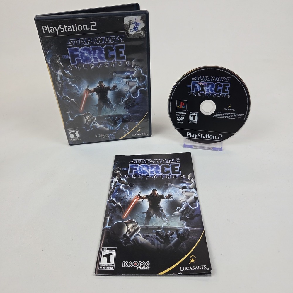 Star Wars The Force‎ Unleashed PS2 Sony Playstation 2 CIB Tested Black Label